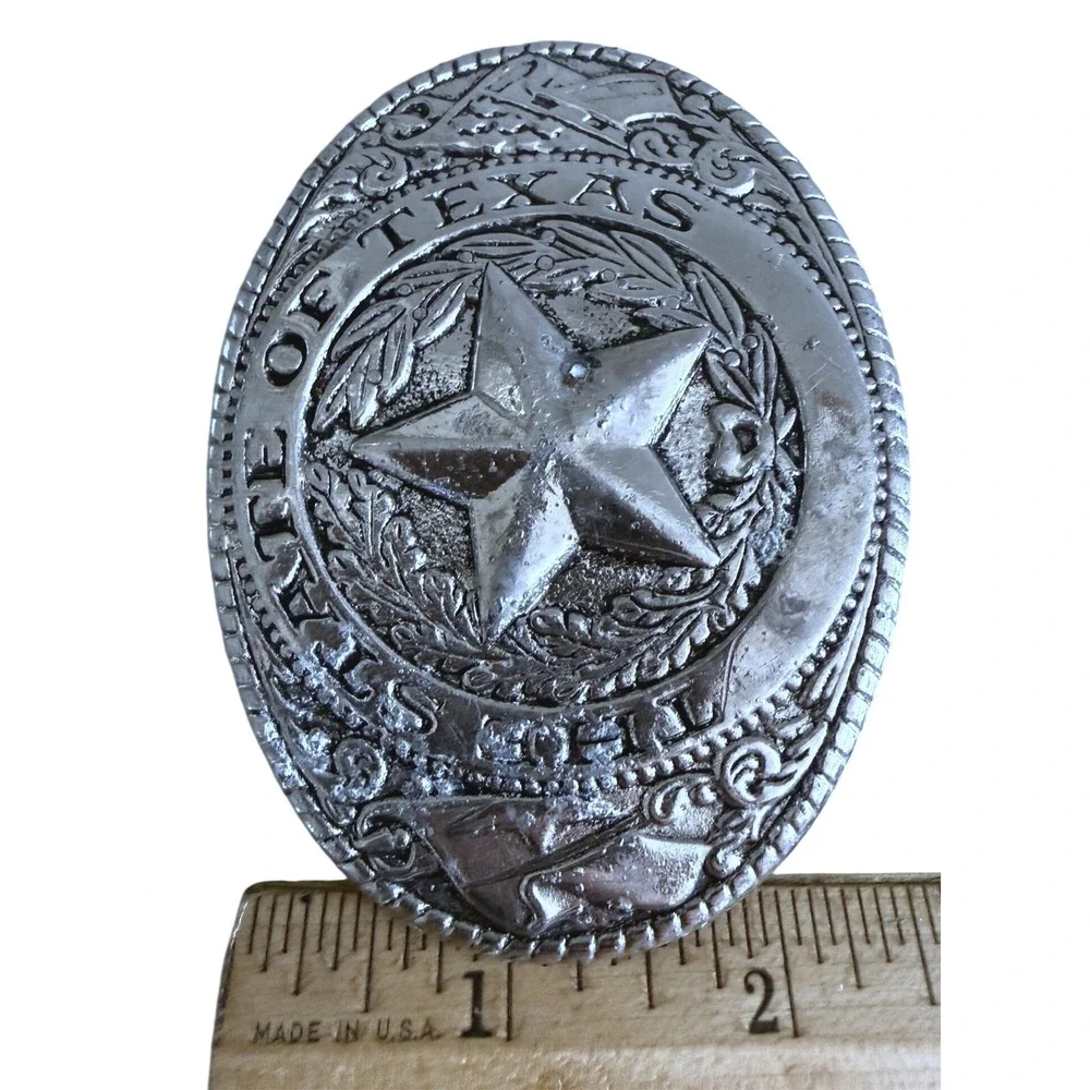 Vintage State of Texas / Texas Star Belt Buckle Lg 3.5